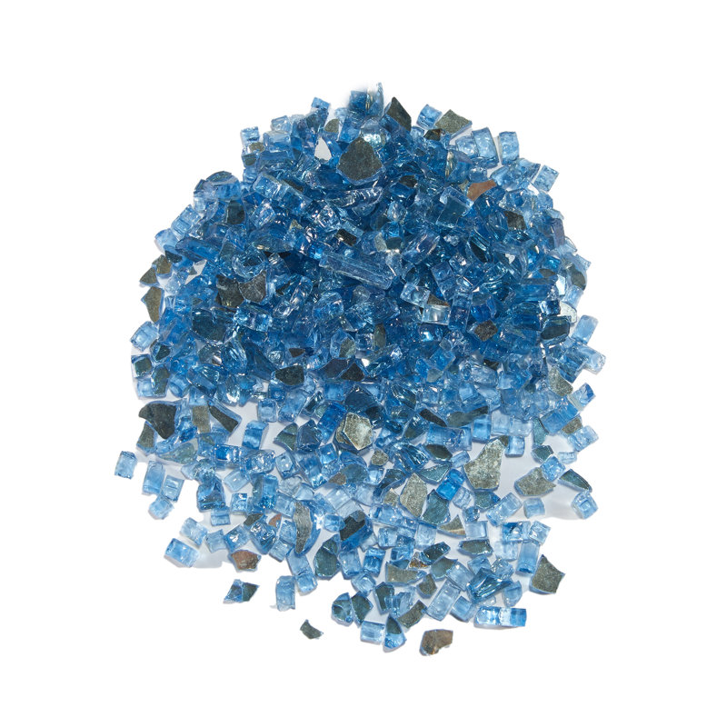 Reflective Fire Glass Filler, Blue