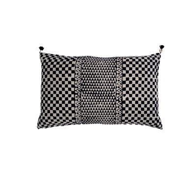 Samburu Charcoal Petit Lumbar Pillow Cover