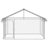 vidaXL Dog Kennel Silver Galvanized steel, polyethylene Large Dog Kennel 78.7" x 78.7"  x 59.1"-102400681