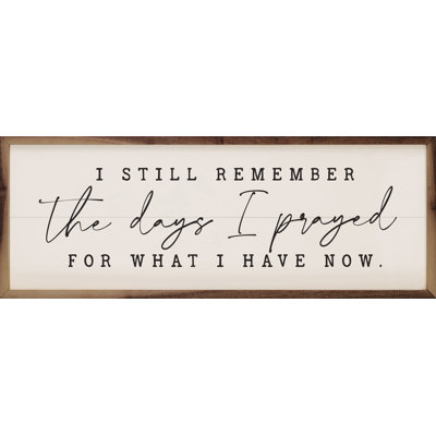 The Days I Prayed Script