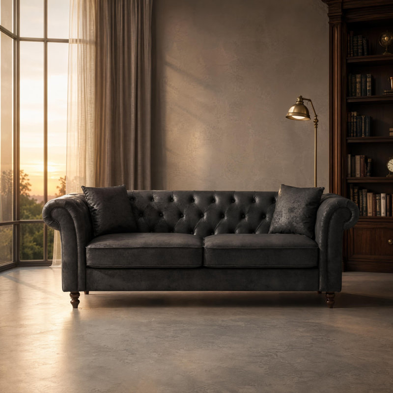 Divan Chesterfield, Noir