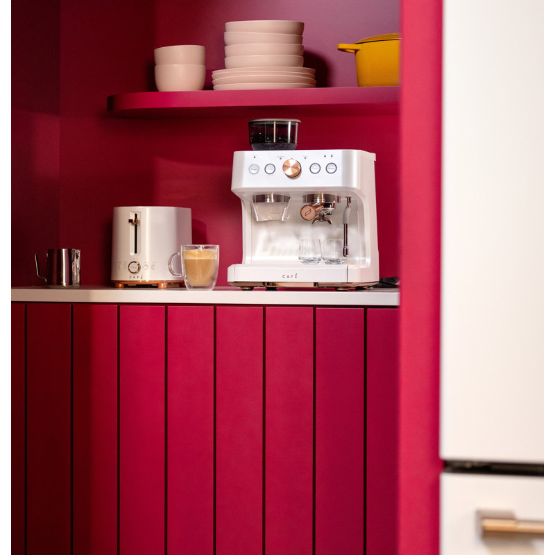 Café Bellissimo Semi-Automatic Espresso Machine, Matte White
