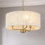 Luminaire suspendu 4 lumières en rotin