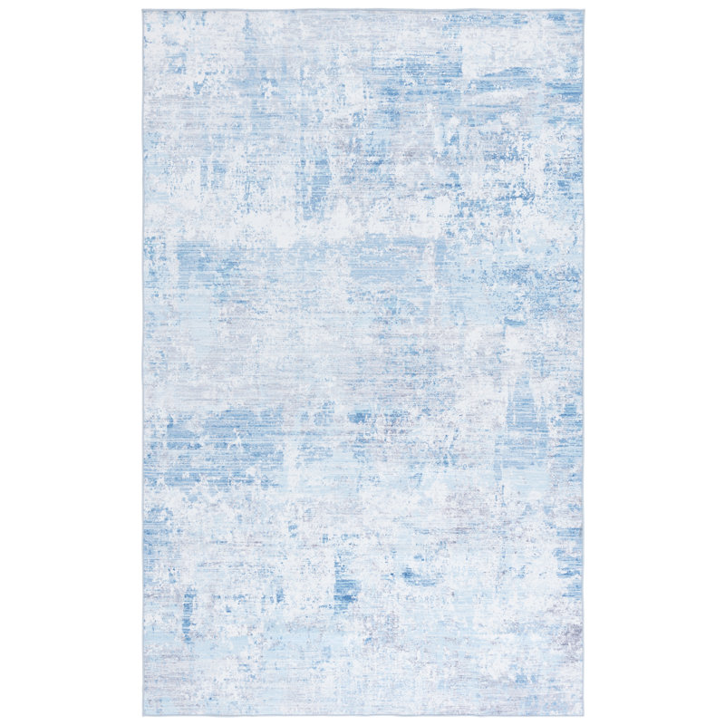 Tapis gris / bleu clair Malibu 944, Rectangle 4 pi x 6 pi