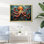 Portrait de pieuvre mystique orange, peinture