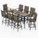Alyne 8 - Person Metal Patio Dining Set with Square Table