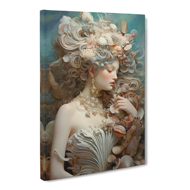 Seashell Rococo - Print, 50cm H x 35cm W x 3cm D