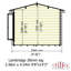 Lambridge 10 x 14 ft 28 mm Corner Log Cabin