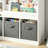 Kids Bookcase And Bookshelf With 3 Collapsible Fabric Drawers Display Stand