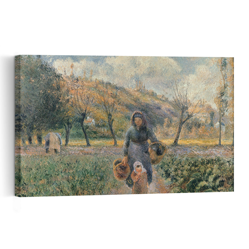 Dans le jardin, affiche d'art mural contemporain abstrait, H 24 po x l 36 po
