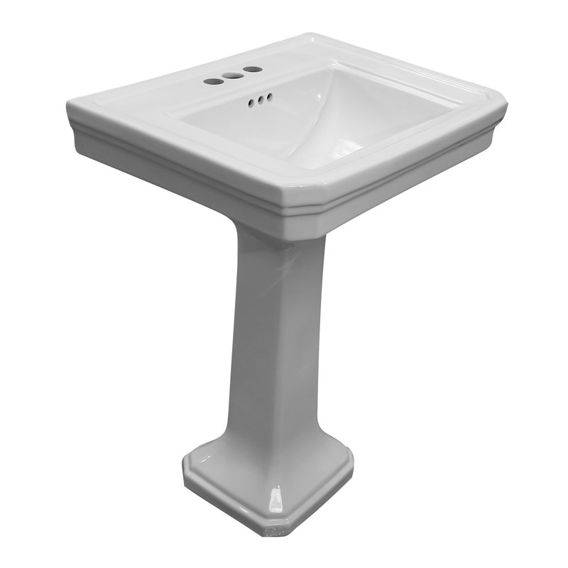 Caisson rectangulaire avec trop-plein Drew, 4" Centres, H 35,25 po x l 21,125 po x L 30,25 po