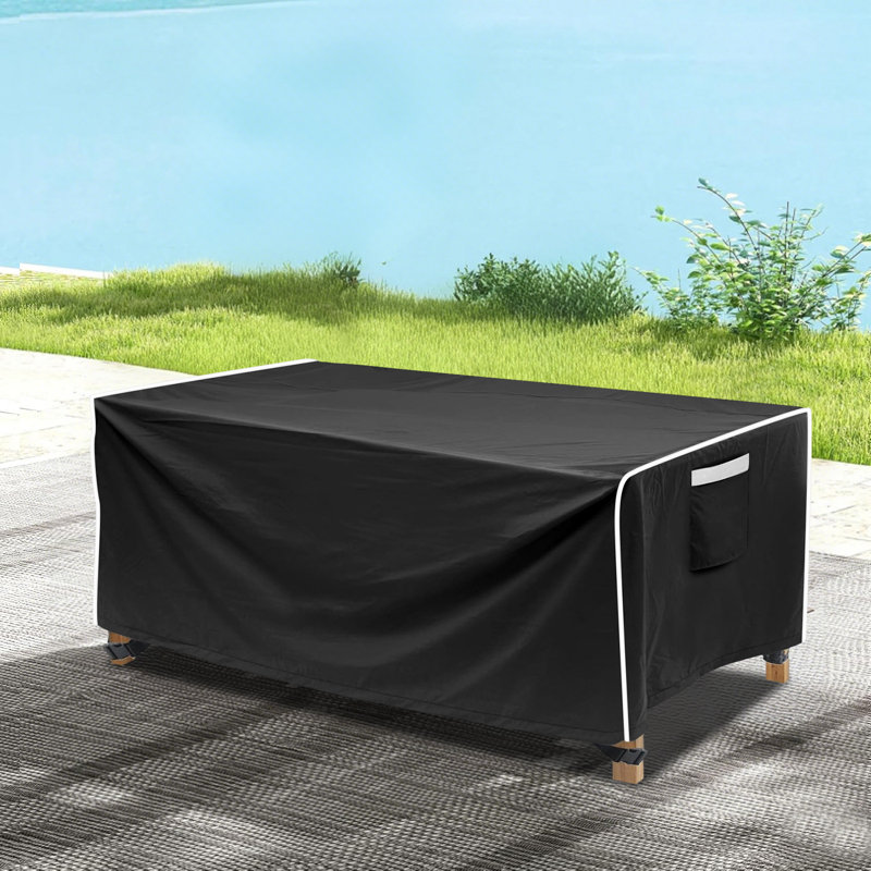 Housse de table rectangulaire imperméable et anti-poussière de patio, housse de table basse, housse de mobilier de patio