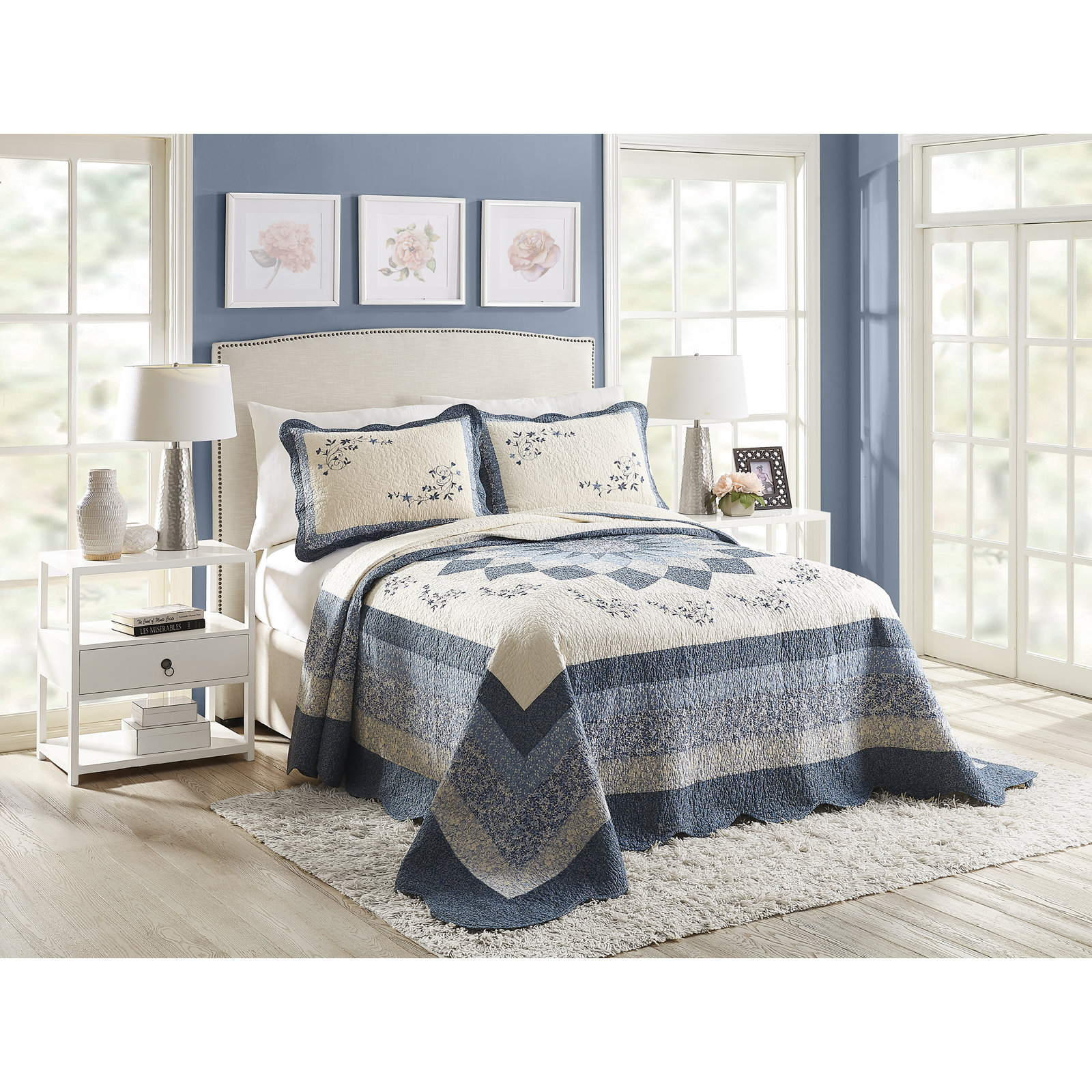 Simona Cotton Coverlet Set, Queen Coverlet
