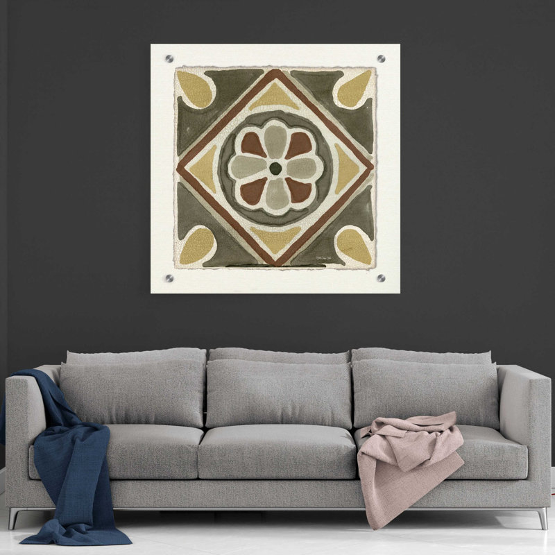 «Moroccan Tile Pattern VII» par Stellar Design Studio, art mural en verre acrylique, H 36 po x l 36 po x P 0,2 po
