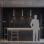 Meteor - Suspension simple à cône lumineux LED, intensité variable, hauteur réglable, finition métallique, îlot de cuisine-91901023
