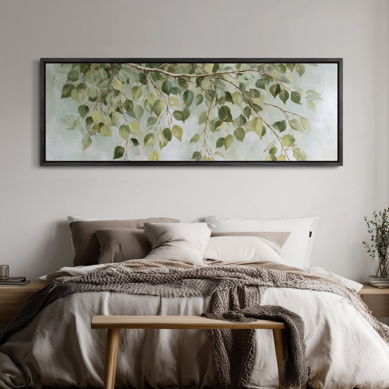 Art mural classique avec fleurs en fleurs, H 20 po x l 60 po, Noir