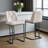 Set of 2,Modern Upholstered Bar Stool with Button-Tufted Backrest, Counter Height Chair with Sturdy Metal Frame, Comfortable Padded Seat for Kitchen, Bar, or Dining Room-1143653117