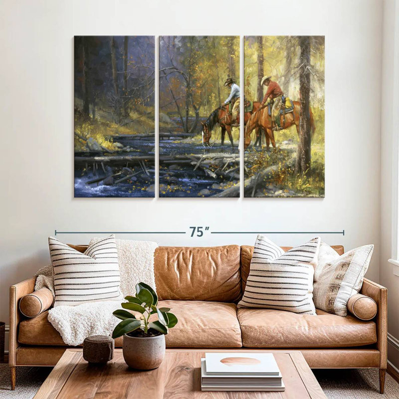 Lelar Cold Water And Falling Leaves, 42" H x 65" W
