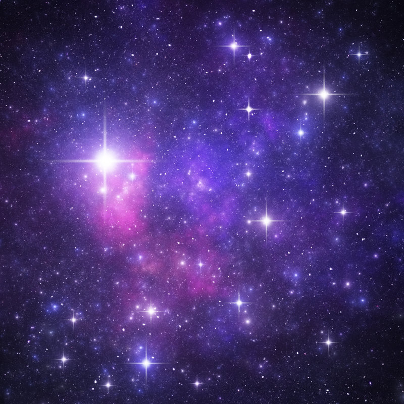Blue Starry Heaven by Sololos, 36" H x 36" W