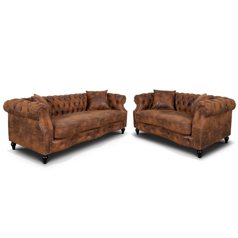 Mogadore 2 - Piece Living Room Set, Brown