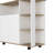Kitchen Island Kamkacht, One Cabinet, Four Open Shelves, Light Oak / White Finish
