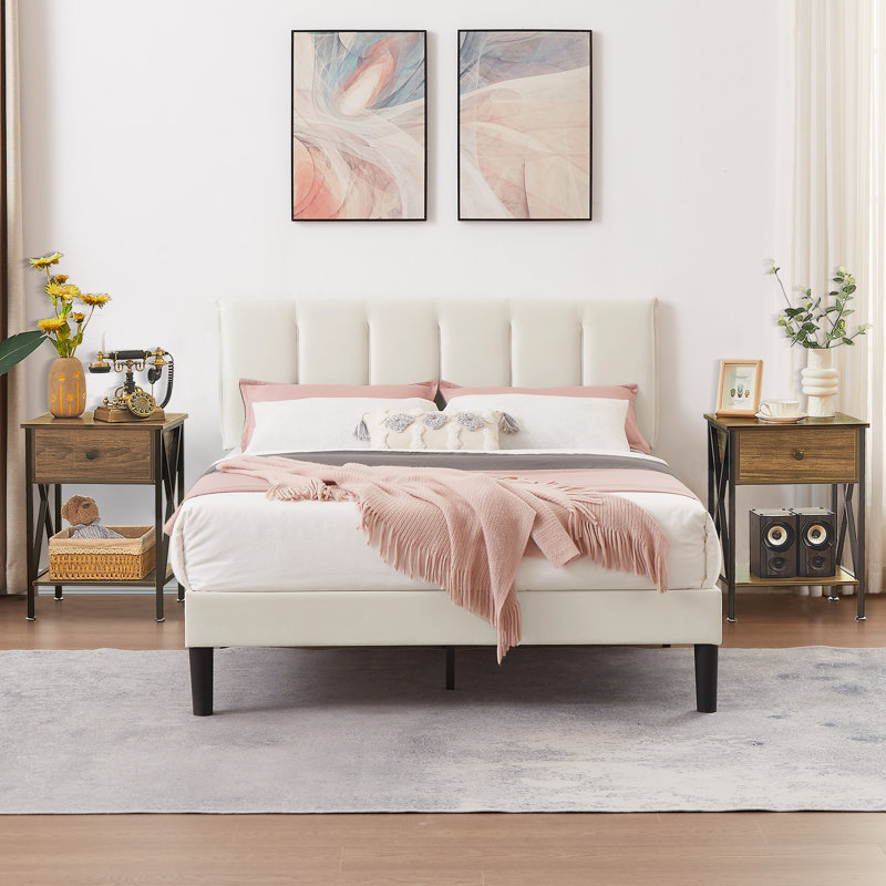Dejsha Steel Piece Bedroom Set, Brown, Queen
