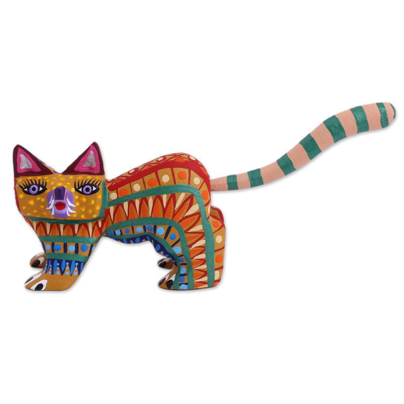 Figurine alebrije en bois chat Grovesend