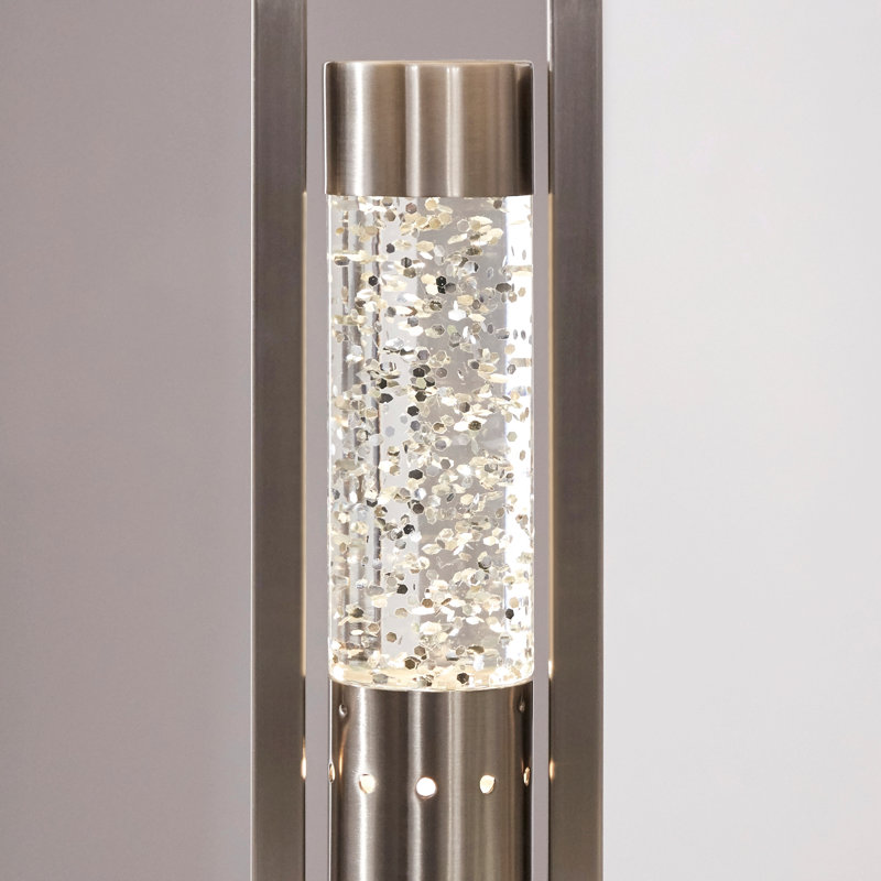 Lampe de table de conception moderne 1pc, lampe de table décorative décorative scintillante, lumière de danse de l'eau, veilleuse satinée