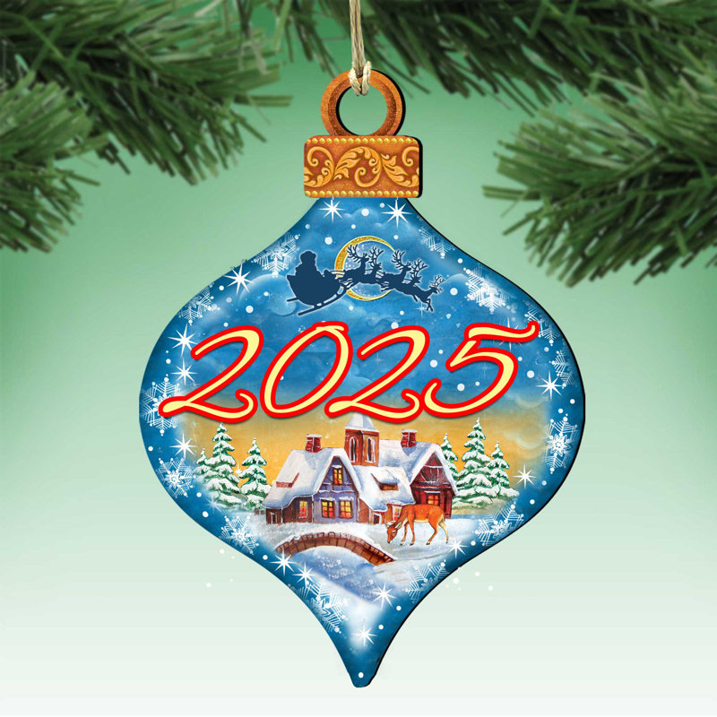 Ornements de train de Noël 2025 datés de G Debrekht
