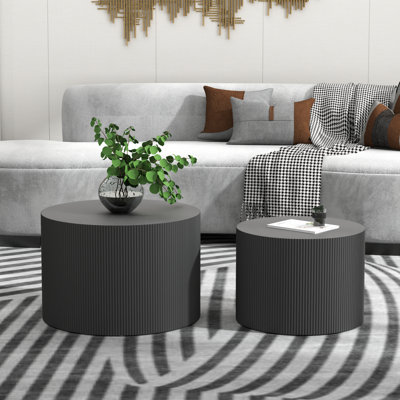 23.6" Round Nesting Coffee Table Set by Latitude Run