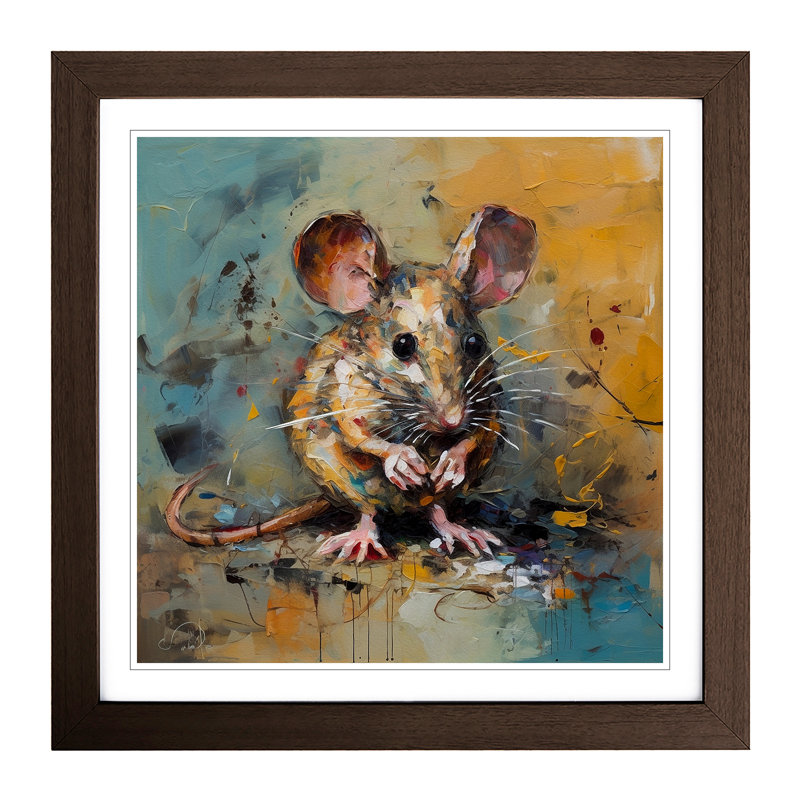 Mouse Expressionism No.1 - Framed Print, Walnut