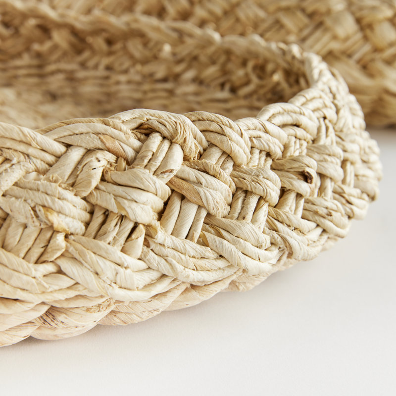 Rattan/Wicker Decorative Tray, Round