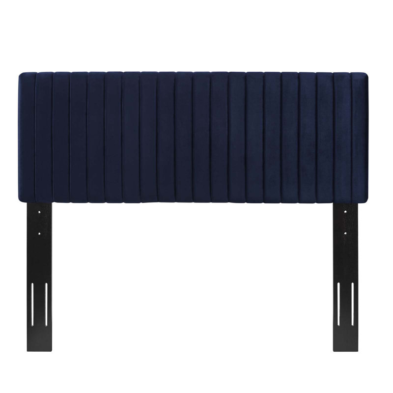 Modway Carson Carrington Stryn Velvet Headboard, Midnight Blue, Full/Queen