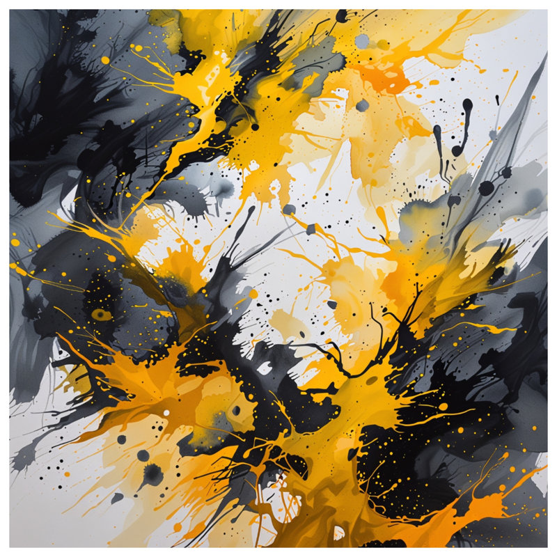 Housse de couette abstraite Abstract Splatter Bedding, Très grand lit