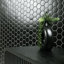 Carreau de mosaïque de plancher et de mur en porcelaine mate Lex Caviar Hexagon 12 po x 13 po