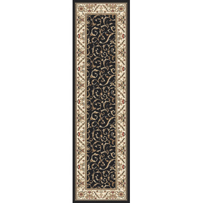 Weisgerber 1599 Traditional Oriental Black Area Rug