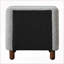 Table de chevet 2 tiroirs Classic Grey Boucle avec pieds en bois