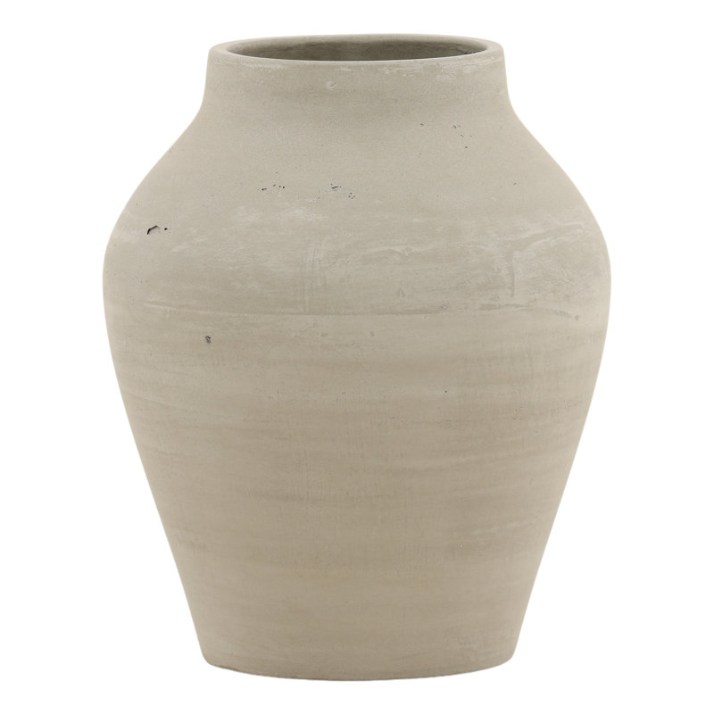 Vase Faustus, H 13,4 po x l 11 po x P 11 po, Gris naturel