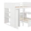 Lit mezzanine double avec lit autonome, armoire, bureau et tablettes-1948717117