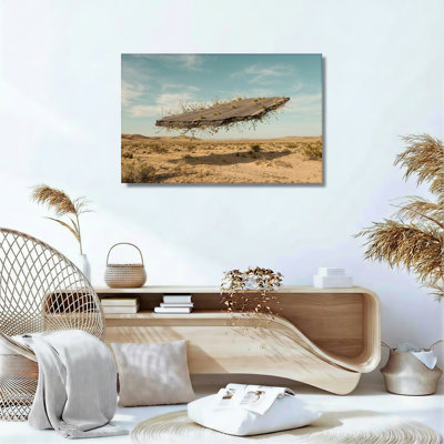 Ensemble de 1 tableau sur toile représentant un désert flottant