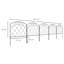 305cm Black Decorative Garden Fence with Circle Top, 80cm High Metal Wire Picket Fence Panels for Lawn Edging, Flower Bed, Stake-In Installation-135399060