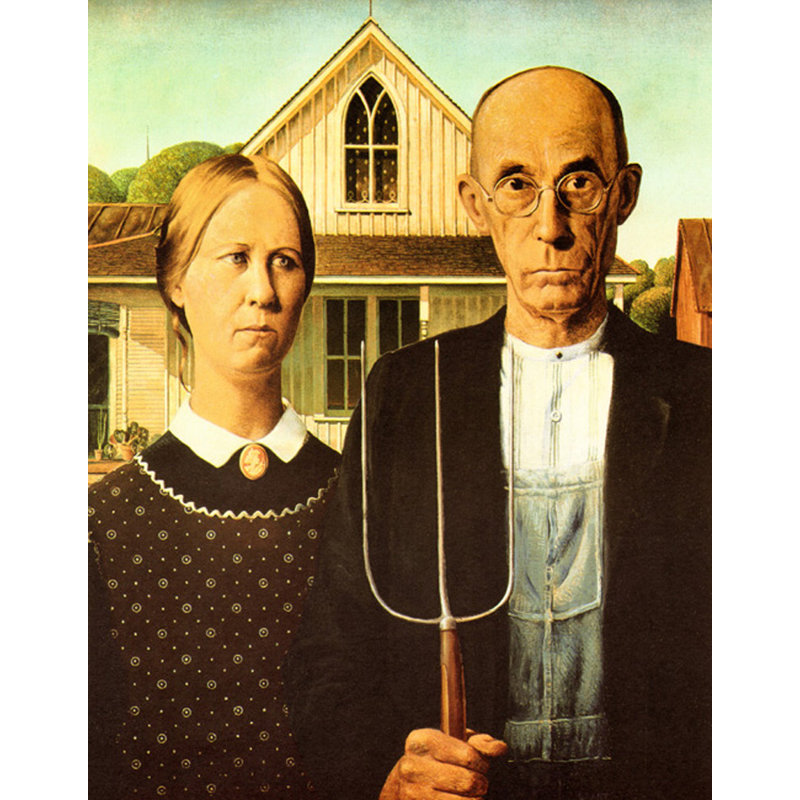 « American Gothic », H 18 po x l 14 po