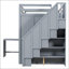 Lit mezzanine double avec garde-robe
