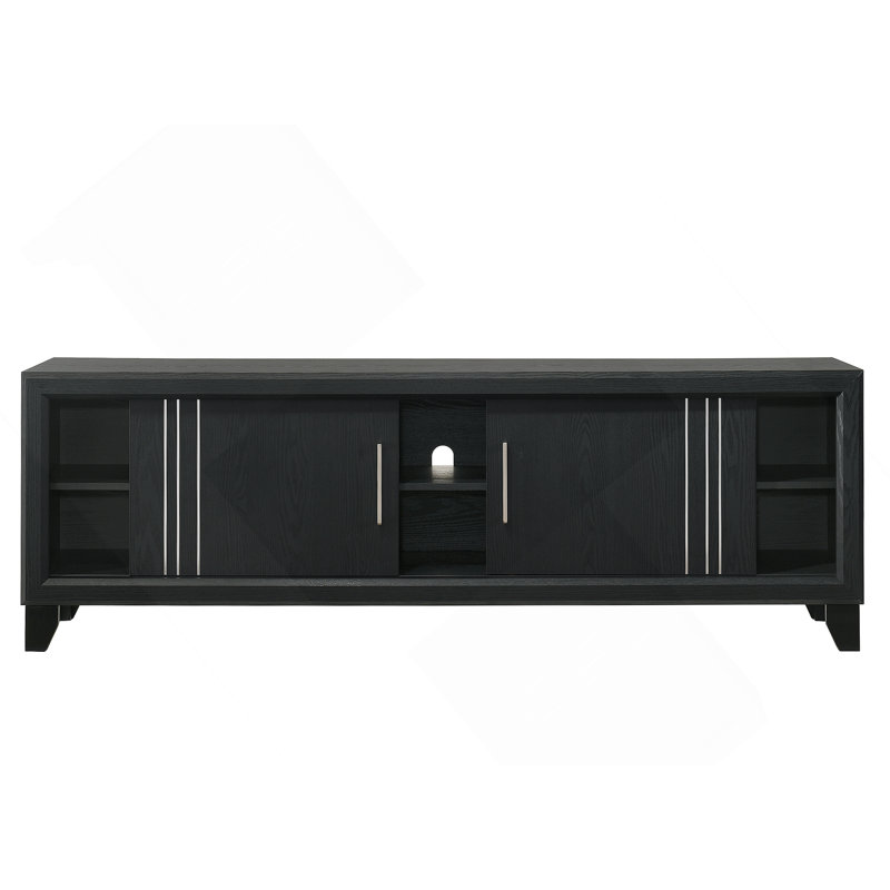 Meuble télé 1 pièce Contemporary, Gris anthracite