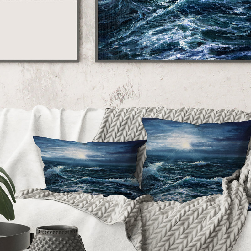 Housse de coussin carré et insert Sunshine Through the Ocean Waves, 18" x 18"