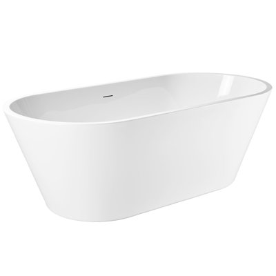 67" X 30" Freestanding Soaking Acrylic Bathtub