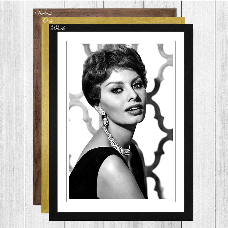 Single Picture Frame Print, Black
