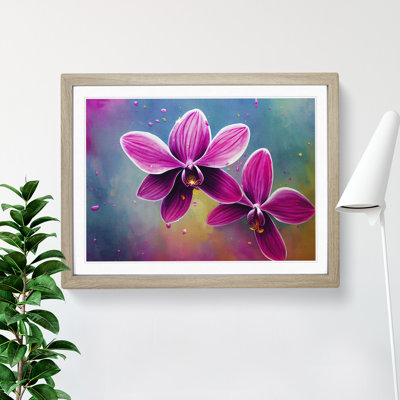 Idyllic Orchid Flowers Abstract - Single Picture Frame Print