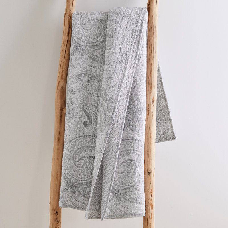 Alden Grey  Quilted Throw