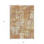 Tapis intérieur lavable abstrait cuivre et ivoire 5 pi x 8 pi